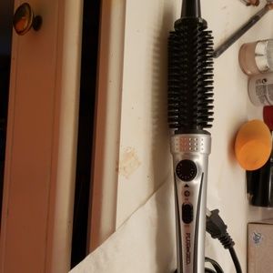 Curling wand brush